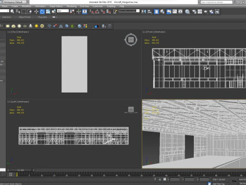 Aircraft Hangar 3D Model