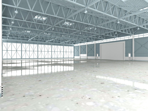 Airplane Hangar 3D 模型
