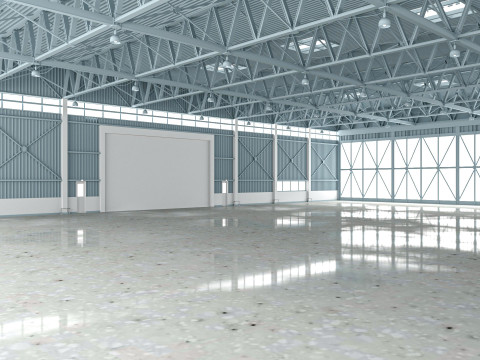 Airplane Hangar 3D 模型