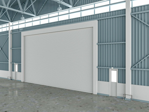 Airplane Hangar 3D 模型