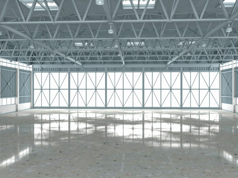Airplane Hangar 3D 模型