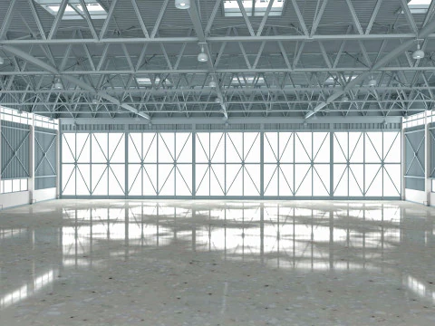 Airplane Hangar 3D Model
