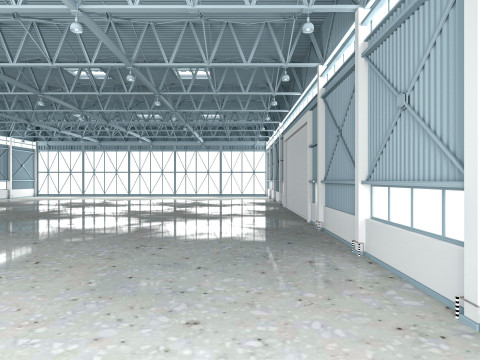 Airplane Hangar 3D 模型