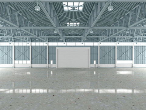 Airplane Hangar 3D 模型