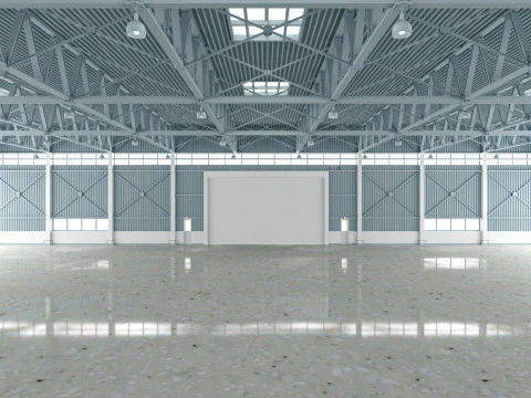 Airplane Hangar 3D Model