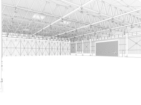 Airplane Hangar 3D Model