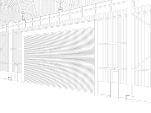 Airplane Hangar 3D 模型