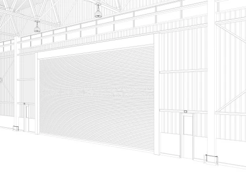 Airplane Hangar 3D Model