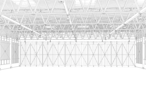 Airplane Hangar 3D Model