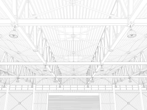 Airplane Hangar 3D Model