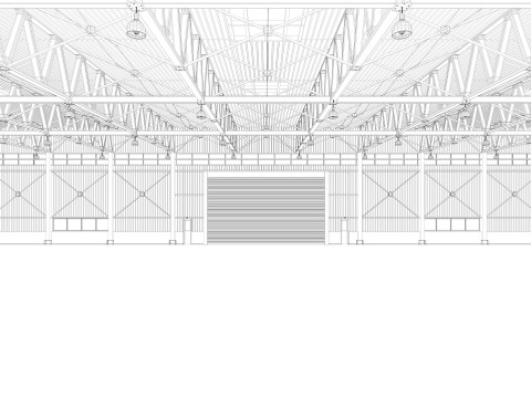 Airplane Hangar 3D 模型