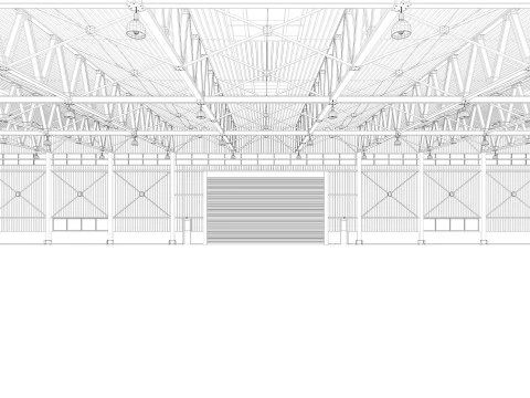 Airplane Hangar 3D Model