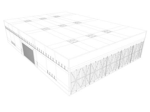 Airplane Hangar 3D 模型