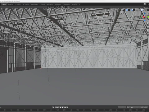 Airplane Hangar 3D Model