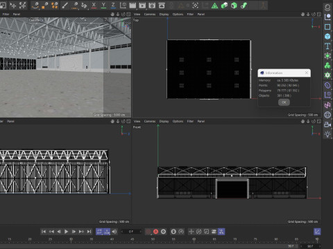 Airplane Hangar 3D 模型