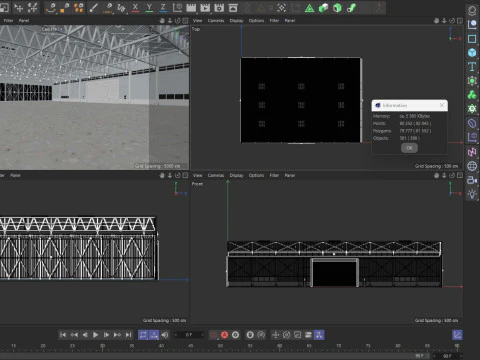 Airplane Hangar 3D Model