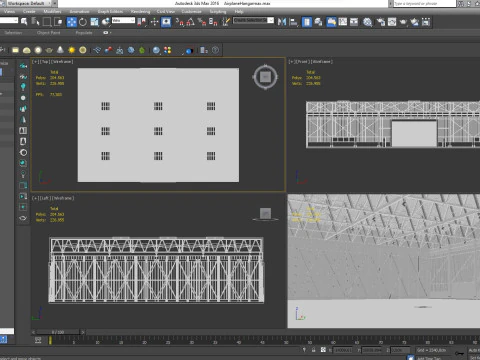 Airplane Hangar 3D Model
