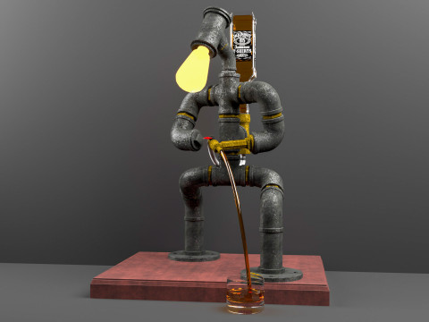 Bar Robot Lamp Modèle 3D