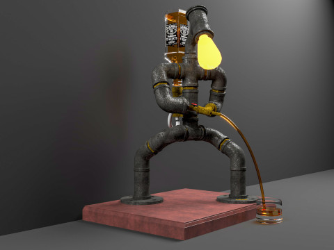 Bar Robot Lamp 3D मॉडल