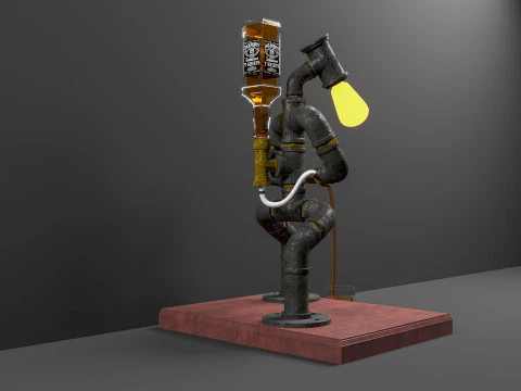 Bar Robot Lamp 3D Model