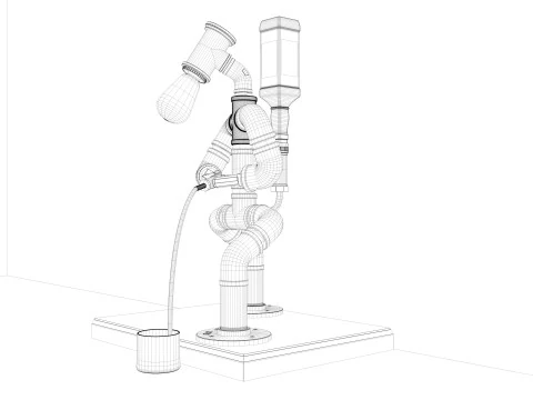 Bar Robot Lamp 3D Model