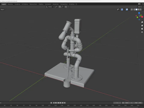 Bar Robot Lamp 3D Model