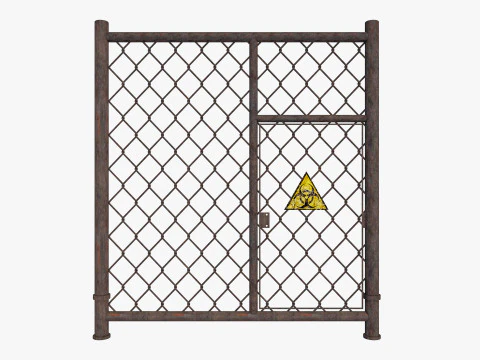 Barbed Wire fence collection 3D Model