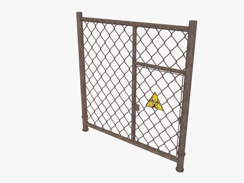 Barbed Wire fence collection 3D Model