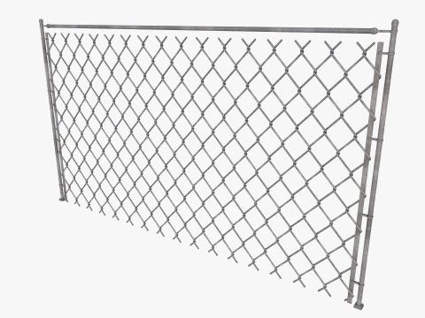 Barbed Wire fence collection 3D Model