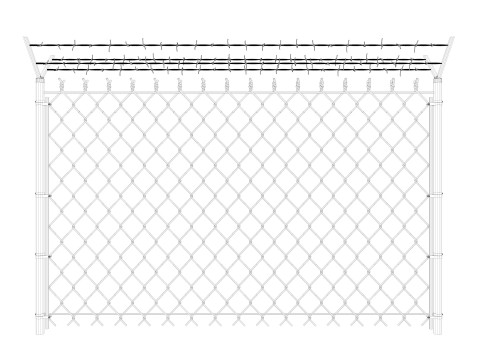 Barbed Wire fence collection 3D Model