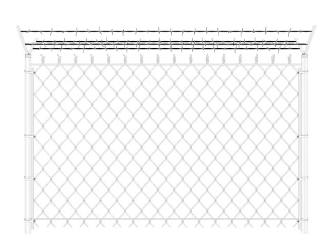 Barbed Wire fence collection 3D Model