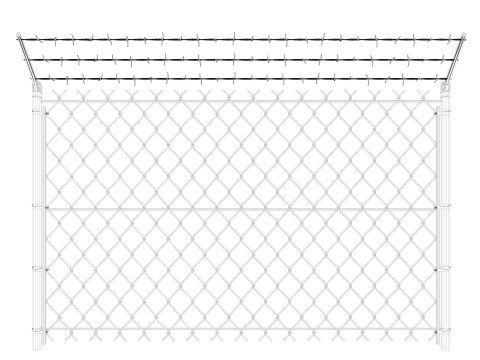 Barbed Wire fence collection 3D Model