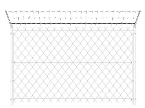 Barbed Wire fence collection 3D Model