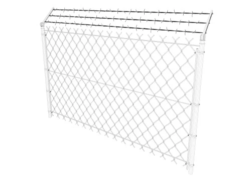 Barbed Wire fence collection 3D Model