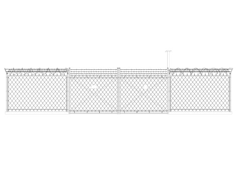 Barbed Wire fence collection 3D Model