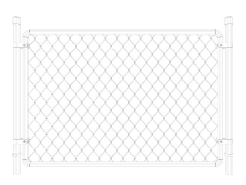 Barbed Wire fence collection 3D Model