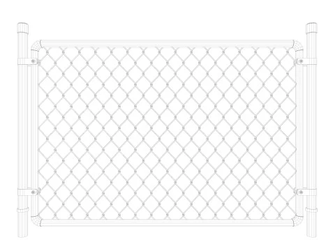 Barbed Wire fence collection 3D Model