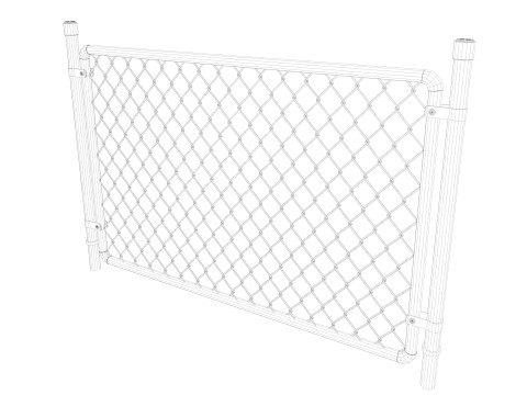 Barbed Wire fence collection 3D Model