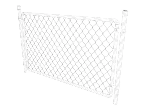 Barbed Wire fence collection 3D Model