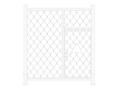 Barbed Wire fence collection 3D Model