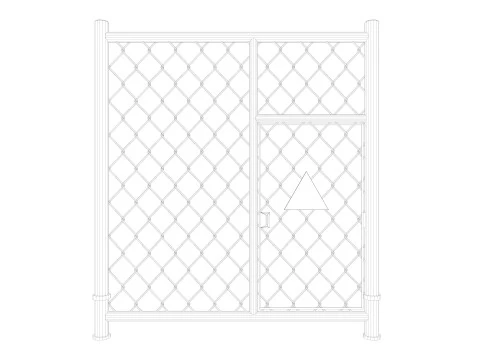 Barbed Wire fence collection 3D Model