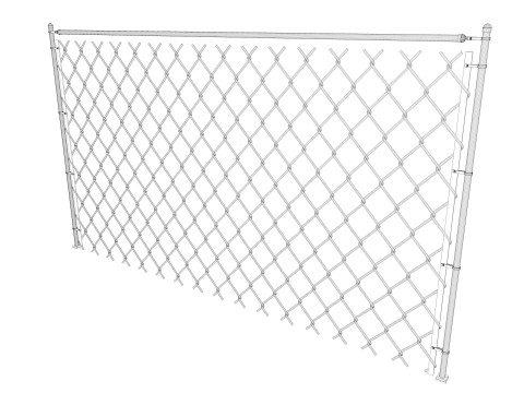 Barbed Wire fence collection 3D Model