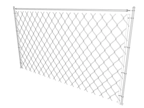 Barbed Wire fence collection 3D Model
