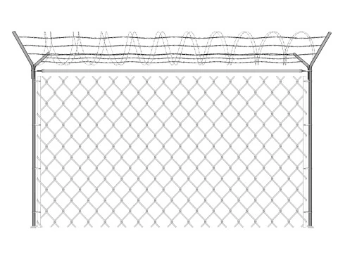 Barbed Wire fence collection 3D Model
