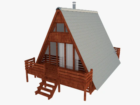 Bungalow House 3D Model