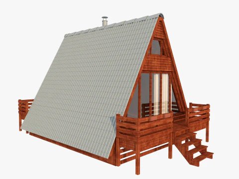 Bungalow House 3D Model