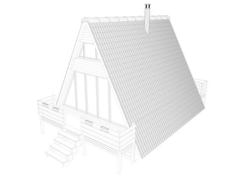 Bungalow House 3D Model