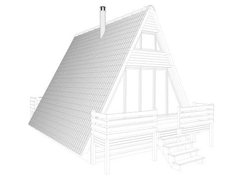 Bungalow House 3D Model
