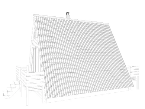 Bungalow House 3D Model