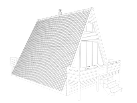 Bungalow House Model 3D